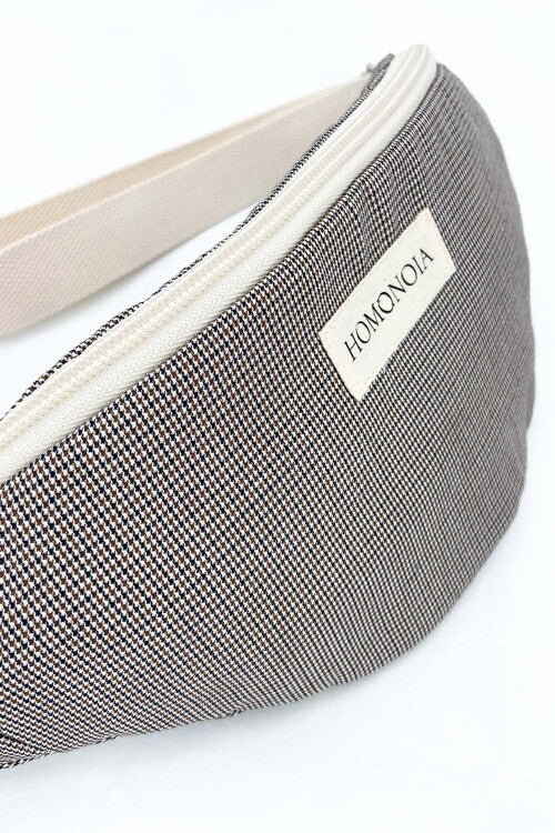 Sac banane femme carreaux pieds de poule