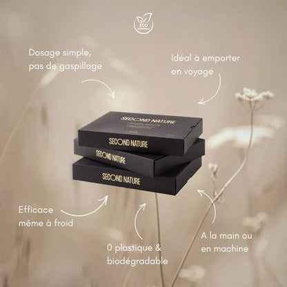 Pack de 20 feuilles de lessive compactes et biodégradables : profitez de nombreux avantages en utilisant cette lessive