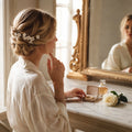 Lila – 3 Épingles cheveux dorées - Fleurs délicates en porcelaine