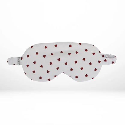 Masque chauffant réfrigérant pour les yeux - motifs coeurs rouges
