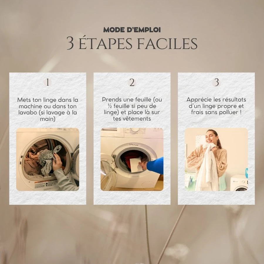 Comment utiliser de la lessive en feuille : mode d'emploi